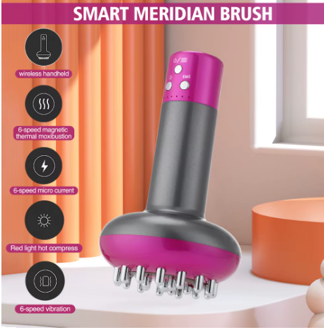 Electric Lymphatic Drainage Machine Meridian Body Massage Brush Microcurrent Anti Cellulite Guasha Physiotherapy Apparatus